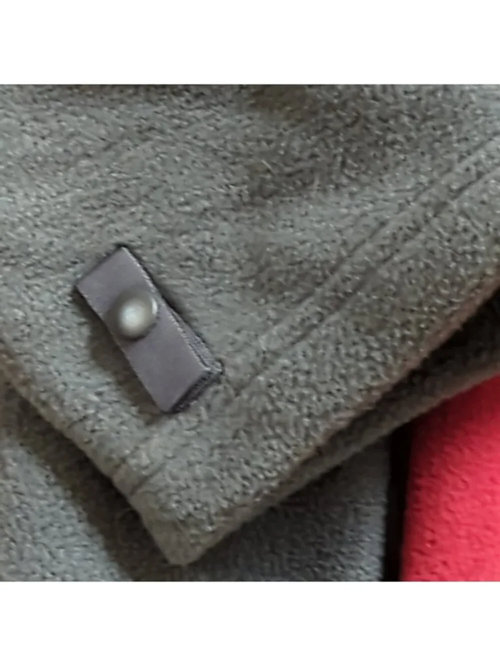 The North Face Grey Red Full Zip Fleece Jacket Size XL Pockets Thick Warm-lp